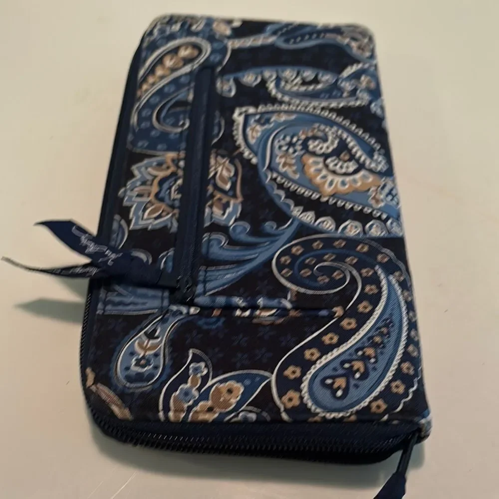 Vera Bradley Navy and White Patterned Wallet
